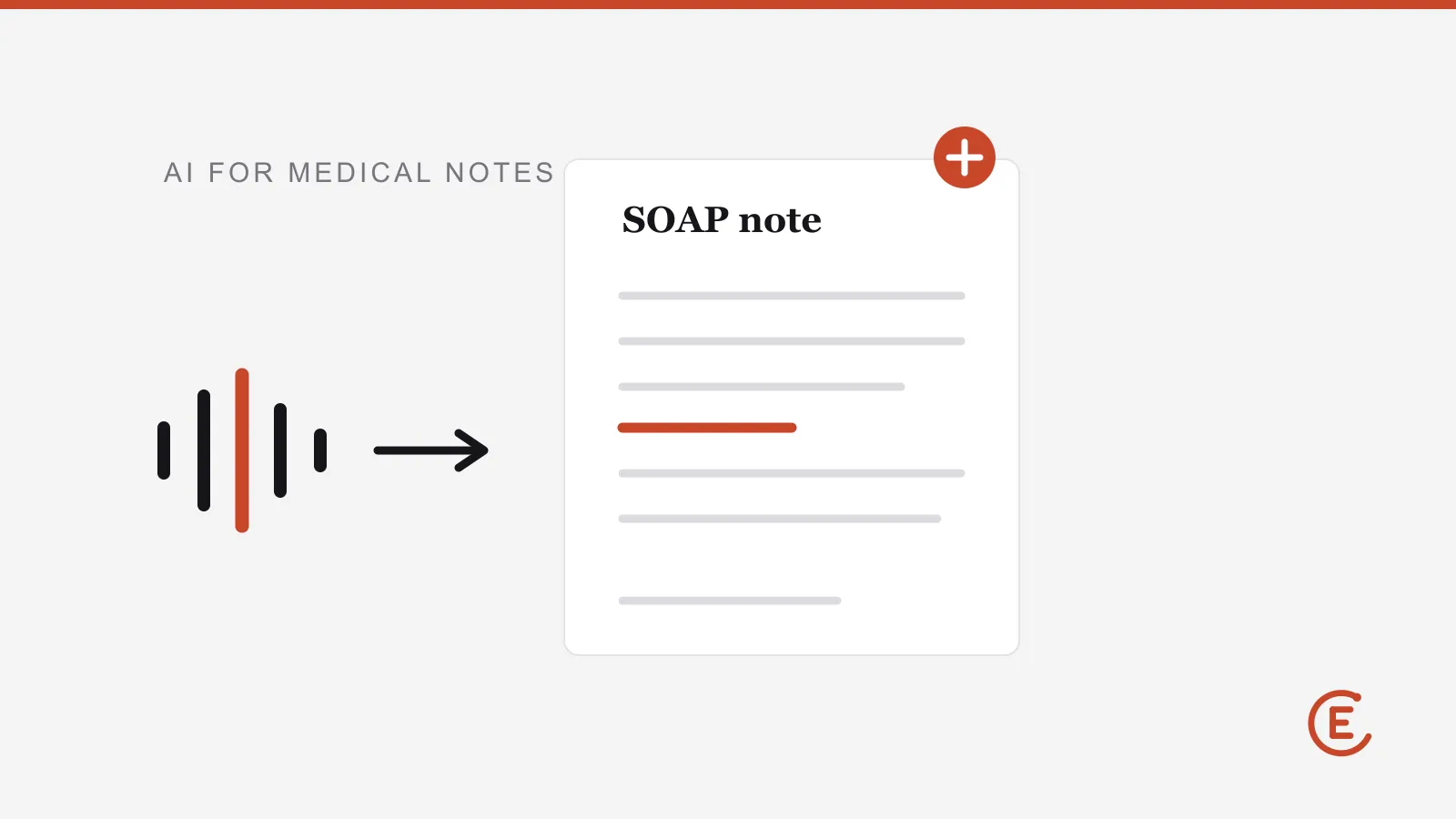 Speech waveform turning into a structured SOAP note