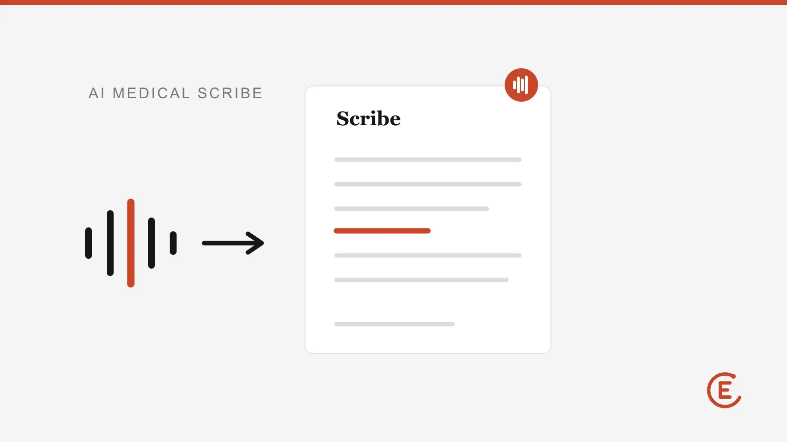 An AI medical scribe turning a conversation into a clinical note